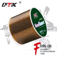 FTK 120m Invisible Fishing Line 0.20mm-0.50mm 4.13LB-34.32LB Speckle Carp Monofilament Line Super Strong Spotted Line Sinking