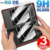 1-3Sets 9H Tempered Glass For Anbernic RG DS Handheld Game Console RGDS Dual Screen HD Screen Protector Anti-scratch Cover Film