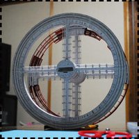 Film 2001: A Space Odyssey Space Station Gradius Paper Model Kit 30cm=12" Tall 3d paper model