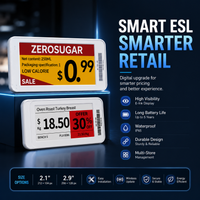 2.1 / 2.9 Inch Eink Screen Price Tag Andriod APP Control Update Multiple Sizes Multiple Language Price Display Shelf Label