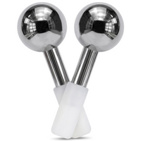 Stainless Steel Facial Massage Tool 360 Degree Rotating Ice Globe Cryo Stick Cooling Cold Globe Skin Care Tool for Face Eye Neck