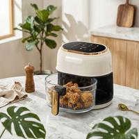 Large Glass Air Fryer Oil Free Air Fryer Kitchen Appliance Multi-Function Self Cleaning for Visible-Window Cooking