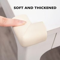 12pcs Foam Corner Protectors with Pre-applied Adhesive Tape - Safety Edge Guards for Furniture, Fireplaces, Tables