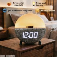 Wake Up Light Sunrise Alarm Clock Desk Clock with Colors Light Natural Sound Digital Clock for living room bedroom home decor