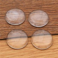 6pcs/lot 30mm Round Flat Back Clear Glass Cabochon, High Quality, Lose Money Promotion!!!(Z2-10)