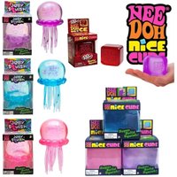 NeeDoh Jelly Hops Octopus Squishy Toy, Cute Water Play Sensory Fidget, Soft Stress Relief Toy, Gift for Boys & Girls