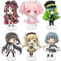 10CM Anime Puella Magi Madoka Magica Cos Tomoe Mami Kaname Madoka Sakura Kyouko Kyubey Figure Acrylic Stand Cute Ornaments Gift