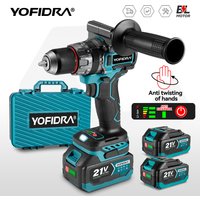 YOFIDRA 700 N.m 13 mm bürstenloser elektrischer Bohrschrauber, 20 + 3 Drehmoment, kabelloses Eisbrech-Elektrowerkzeug für Makita-Akku-Pin