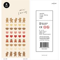 Korean Import Brand Suatelier Mini Teddy Bear Paper Sticker Scrapbooking Diy Journaling Diary Stationery Sticker Nail Sticker