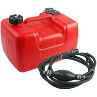 12L Boat Outboard Motor Portable Fuel Tank Oil Box with Yamaha Fuel Hose Connector for Boats Yacht Engine
