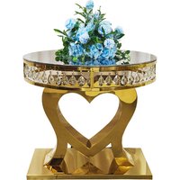 Customized stainless steel creative double crystal cake table display stand hotel banquet household dining table and chairs
