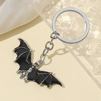 1 Pcs Black Alloy Bat Keychain Halloween Bat Pendant Horror Bat Car Retro Punk Hip Hop Rock Bag Pendant