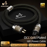 HiFi Power Cable Hi-end OCC Gold-plated Audio Power Cord with EU/US/AU Connector for Filter Amplifier