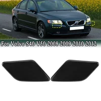 39886377 39886397 Front Bumper Headlight Washer Nozzle Spray Jet Cover Black Painted Cap Lid For Volvo S40 V50 2008-2012