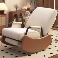 Ergonomic Adjustable Lazy Chair, Fold Rocking Recliner for Living Room Balcony Rest