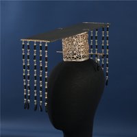 Chinese Retro Queen's Crown Ancient Style Hanfu Accessories Female Hair Crown Party Performance Props