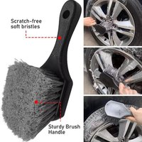 Car Wheel Cleaning Brush Car Cleaning Detail Brush Short Handle Tire Rim Washing Brush Vehicles Cleaning Maintain Accessories