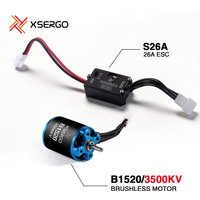 XSERGO 26A 1520 Brushless ESC Power Kit Set for MINI RC Car 1/18 1/24 1/27 1/28 DIY Assembly Upgrade