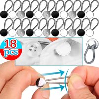 Collar Buttons Extender Flexible Stretch Pants Waist Spring Extension Buckle Elastic Adjust Size Expanders Expand Cuff Accessory