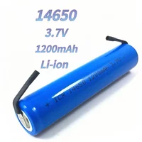 14650 battery 3.7V 1200mAh Rechargeable lithium battery with solder tabs for Watch Flashlight Walkie talkie Electric toothbrush