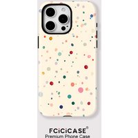 Fcicicase Coloful Circular Dots Case For iPhone 16 15 14 Pro Max Plus 11 12 13 For Magsafe Wireless Charge 2 in 1 Magnetic Cover