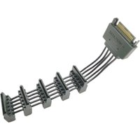 Extremely Short PC Desktop Computer ATX SATA Power Supply Cable 1 to 5 Splitter 18AWG 14cm Socket Spacing 6mm