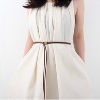 Fashionable Summer Soft Leather Cord Dress/Shirt Belt Decorative Trendy Minimalist Versatile Adjustable Long Cord Belt