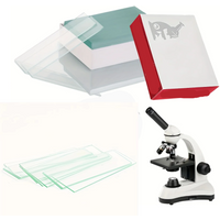 Pre-Cleaned Blank Microscope Glass Slides for Biological Laboratory Student Specimen Making, 50Pcs