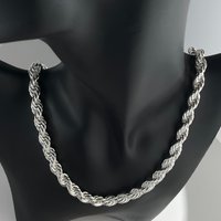 925 Sterling Silver 5/6/8MM 16-30 Inches Rope Chain Necklace For Men Women Fashion Punk Wedding Party Gifts Jewelry