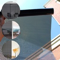 Self-adhesive Mesh Window Film Black White Sun Window Stickers Light Stickers Privacy Room Darkening Office Window Glass Sticker
