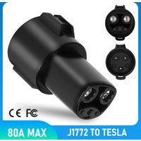 CNSPEED EV Adapter Type1 J1772 To For Tesla Charger Adapter 80A 240V AC For Model 3/S/Y/X Electric Vehicle Charging Converter