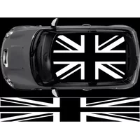 Black Union Jack flag roof for mini graphics decals stickers Custom Picture Size Car Packaging Modification Sticker Decals