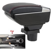 For Volkswagen UP Armrest Box for Skoda Citigo VW UP Seat Mii Car Armrest Storage Box with USB LED Light Retrofit Car Accessory