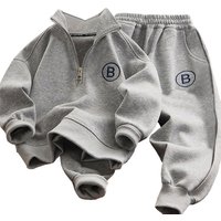 New Boys Clothing Set Autumn Winter Teenager Long Sleeve Clothes Suit Letter Pullover Tops Pants 2Pc Outfits Children Tracksuits