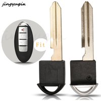 jingyuqin Remote Car Smart Key Keyless Emergency Insert Uncut Blade Blank For Nissan Infiniti Alitma Armada Cube EX35 M35 M45