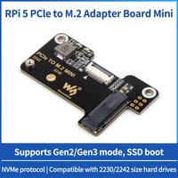 Raspberry Pi 5 PCIe auf M.2 Mini-Adapter unterstützt NVMe-Protokoll M.2 Solid State Drive NVMe HAT Active Cooler optional für RPi 5