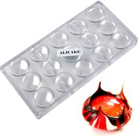 Vulkan-Schokoladenform, 15 Hohlräume, Polycarbonat-Schokoladenformen, PC-Süßigkeiten, Bonbons, Formen, Süßwaren, Backwerkzeuge, 10 x H 0,24 Zoll