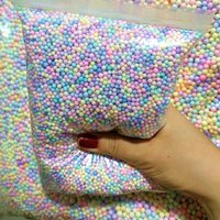 2-3.5/4-6/6-8mm DIY Pastel Foam Beads Soft Fluffy Slime Toy Decor Tiny Ball Polystyrene Styrofoam Mini for Art Craft