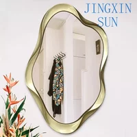 Funky Luxury Mirror Makeup Cute Cloud Bathroom Aesthetic Mirror Small Girls Modern Wavy Portable Spiegel Wand Home Decorations