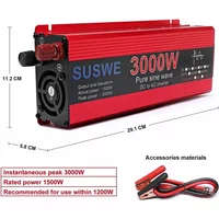 Pure Sine Wave Inverter DC to AC 12V/24V to 220V/110V 60HZ/50HZ 1000W 2000W 2200W 3000W Car Power Inverter with LED Display