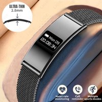 LIGE New 2.8mm Ultra-thin Smart Wristbands Heart Rate Health Monitoring Smart Bracelet Waterproof Sports Electronic Smart Watch