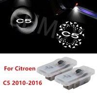 2Pcs LED Car Door Welcome Lights Logo Projector For Citroen C5 2010-2016 Ghost Shadow Light Ambient Lamp Safety Auto Accessories