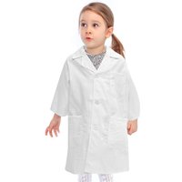 1pc Washable White Laboratory Clothes Kids Scientist Coat Costume Kids Lab Coat Children Party Cosplay Costume Accessories