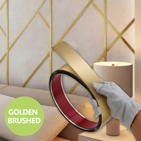 3-meter stainless steel self-adhesive strip, modern decoration, matte surface, suitable for indoor wall and ceiling decoration