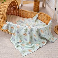 HappyFlute 80x80cm Baby Blanket High-Quality Print Muslin Cotton-Cashmere Blend Super Soft 2Layer Comfortable Blanket for Infant