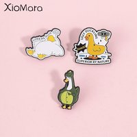 Funny Animal Duck Dino Enamel Pin Cute Cartoon Duck Brooch Lapel Badges Backpack Accessories Gifts for Friends