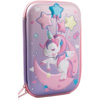 3D Kawaii Unicorn Dinosaur Pencil Case EVA Large Capacity Waterproof Light Pencil Box for Student School Supply Stationery Bag