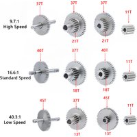 Stainless Steel Overdrive Underdrive Transmission Gearbox Gear Pinion Set For TRX4M 1/18 RC Crawler Car Upgrade Parts