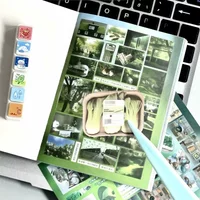 24 Pages Y2K Stickers Ins Style Removable Film Cutting Sticker Book New Fashion Student Diary DIY Essential Decorative Materials