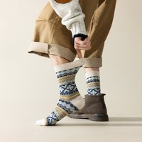 Men's Dress Socks,Cotton Crew Socks,3 Pairs,Breathable and sweat-absorbing ,Funky Colorful Pattern Crew Socks